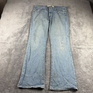 Levis Superlow Boot Cut‎ Jeans Womens 11M Blue Light Wash Mid Rise